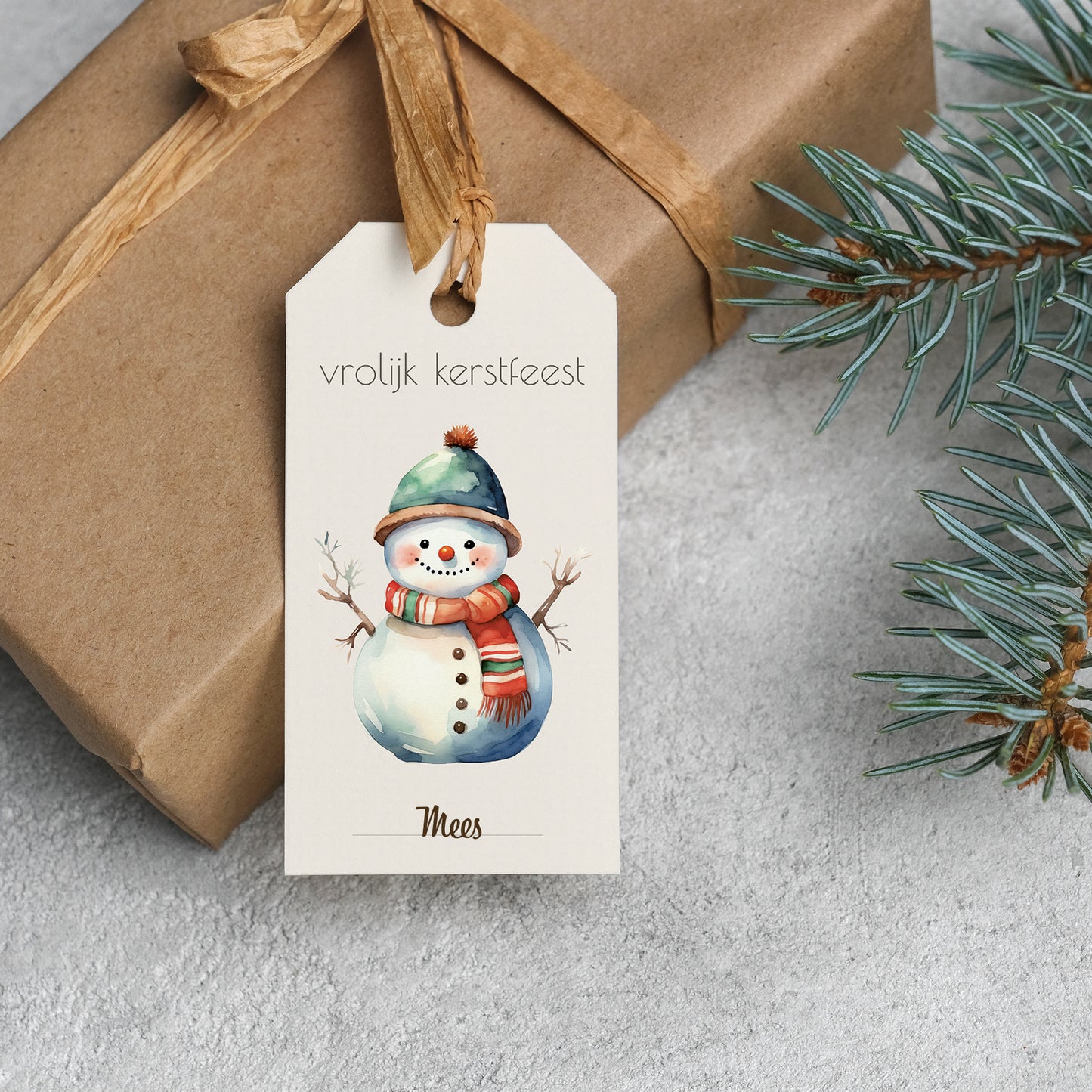 Kerstlabels Vrolijk Kerstfeest