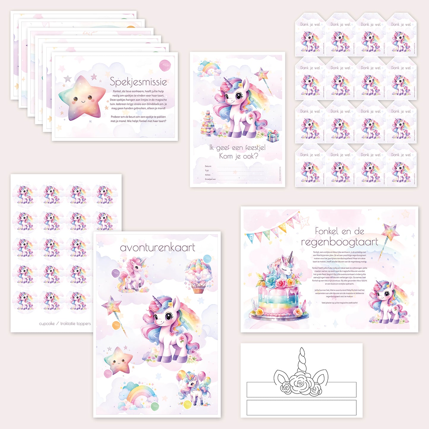 Kinderfeestje "De magische regenboogtaart"